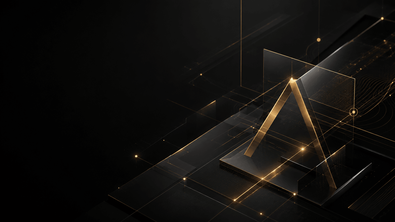 The Advisor.OS symbol highlighted in gold on a dark background.